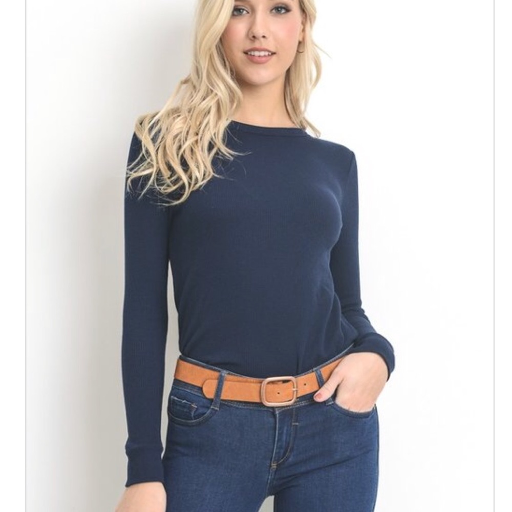 Navy layering top